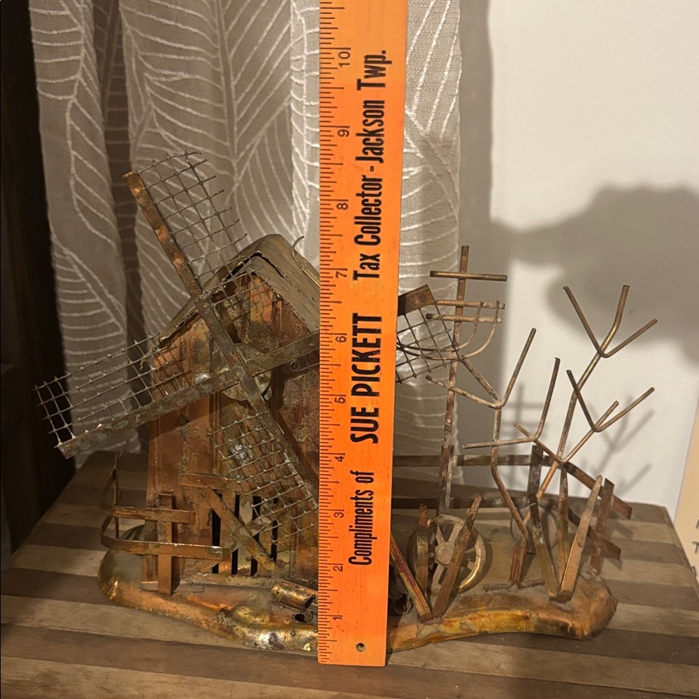 Vintage Rustic Metal Windmill Music Box - Picture 13 of 13